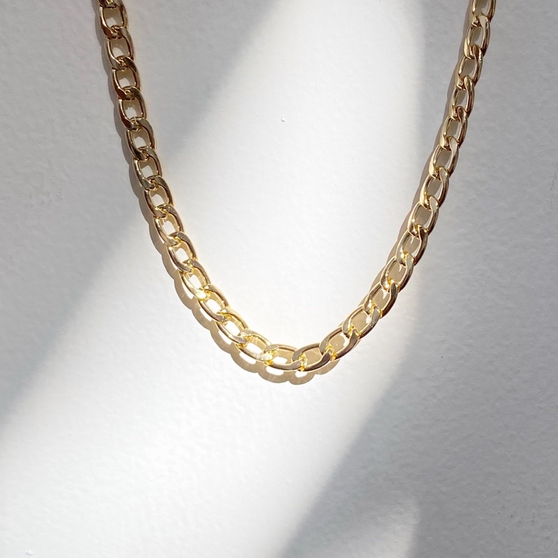 Kalung Gold Link Chain Mini - Mini Gold Link Chain Necklace