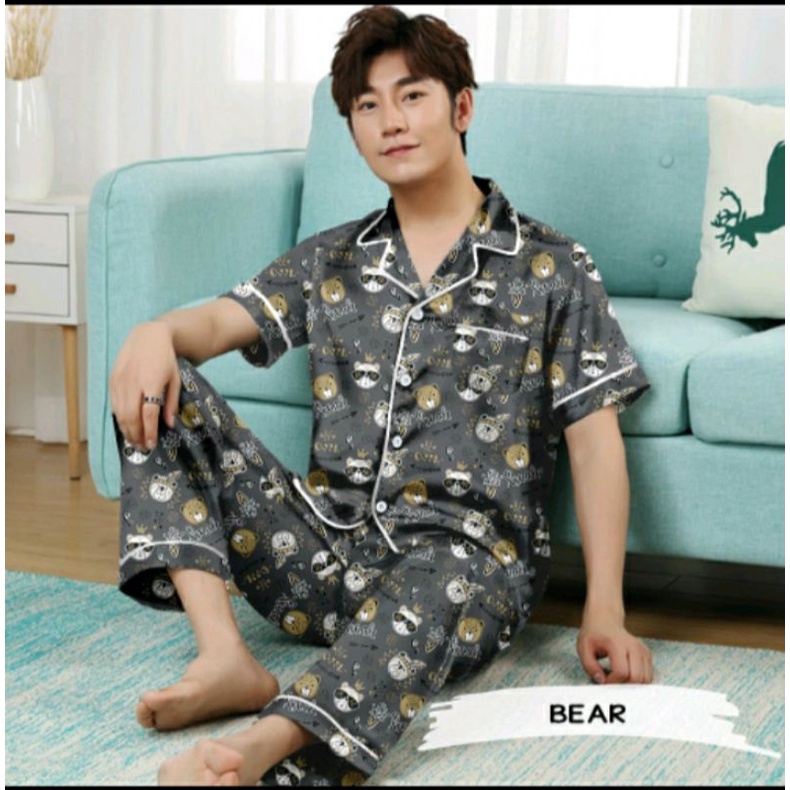 Piyama Dewasa unisex pria / wanita CP (Celana Panjang, Lengan Pendek) ukuran All Size