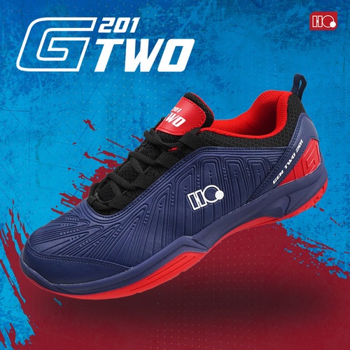 SEPATU BADMINTON HIQUA G-TWO - NAVY BLACK