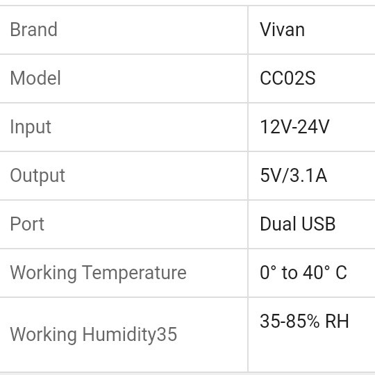 VIVAN charger mobil 2 usb ports 4.8A saver vivan CC02s