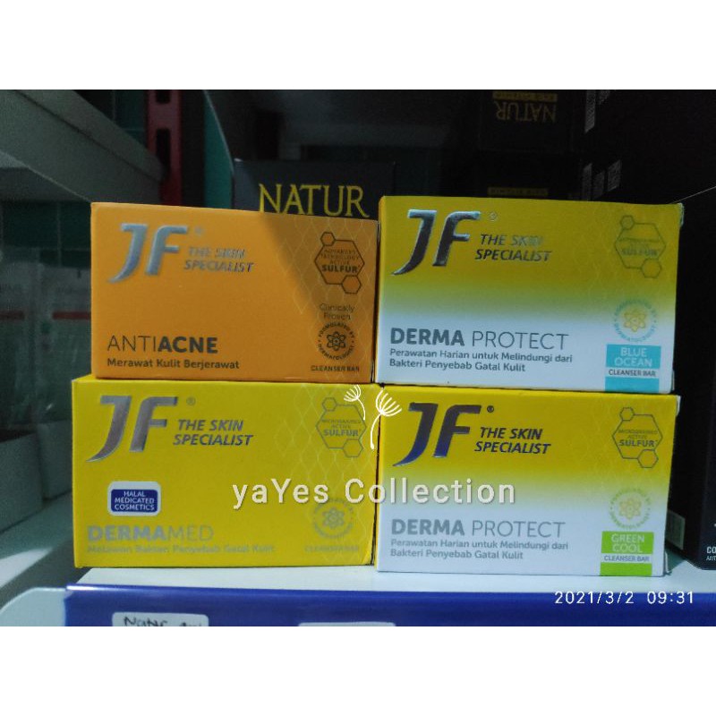 Sabun JF Sulfur the skin specialist 90g Batang Tube antiacne berjerawat bakteri kulit gatal Dermamed