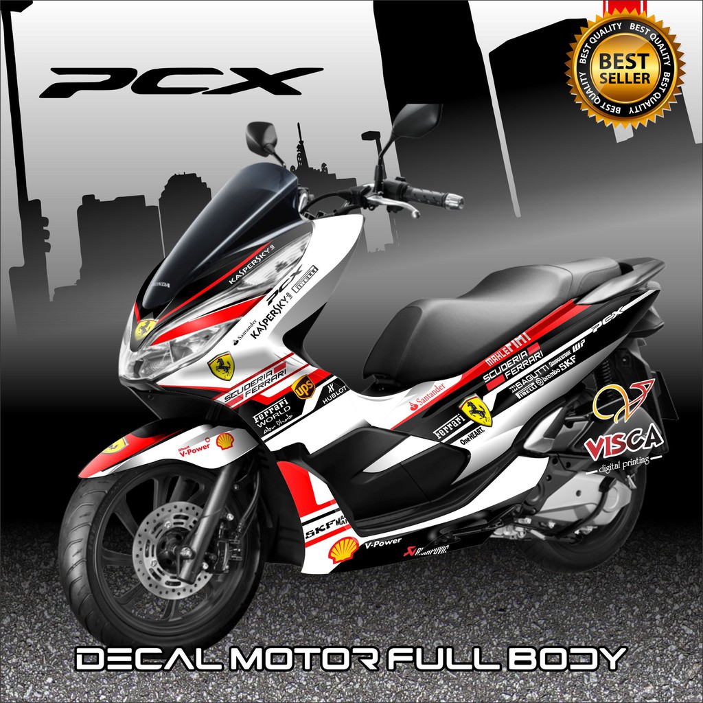 Decal Pcx Full Body Stiker Pcx Full Body Dekal Pcx Full Body Decal Pcx 150 Ferrari