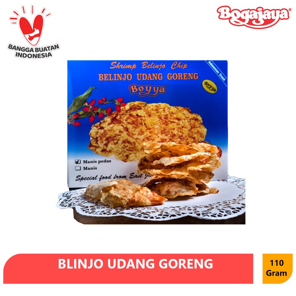 

BLINJO UDANG GORENG 110 GRAM / CAMILAN KERIPIK BLINJO UDANG / MELINJO UDANG GORENG MATANG