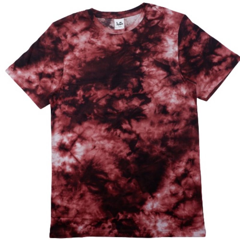 Dhabuzz kaos motif t-shirt tie dye red blood cotton combad