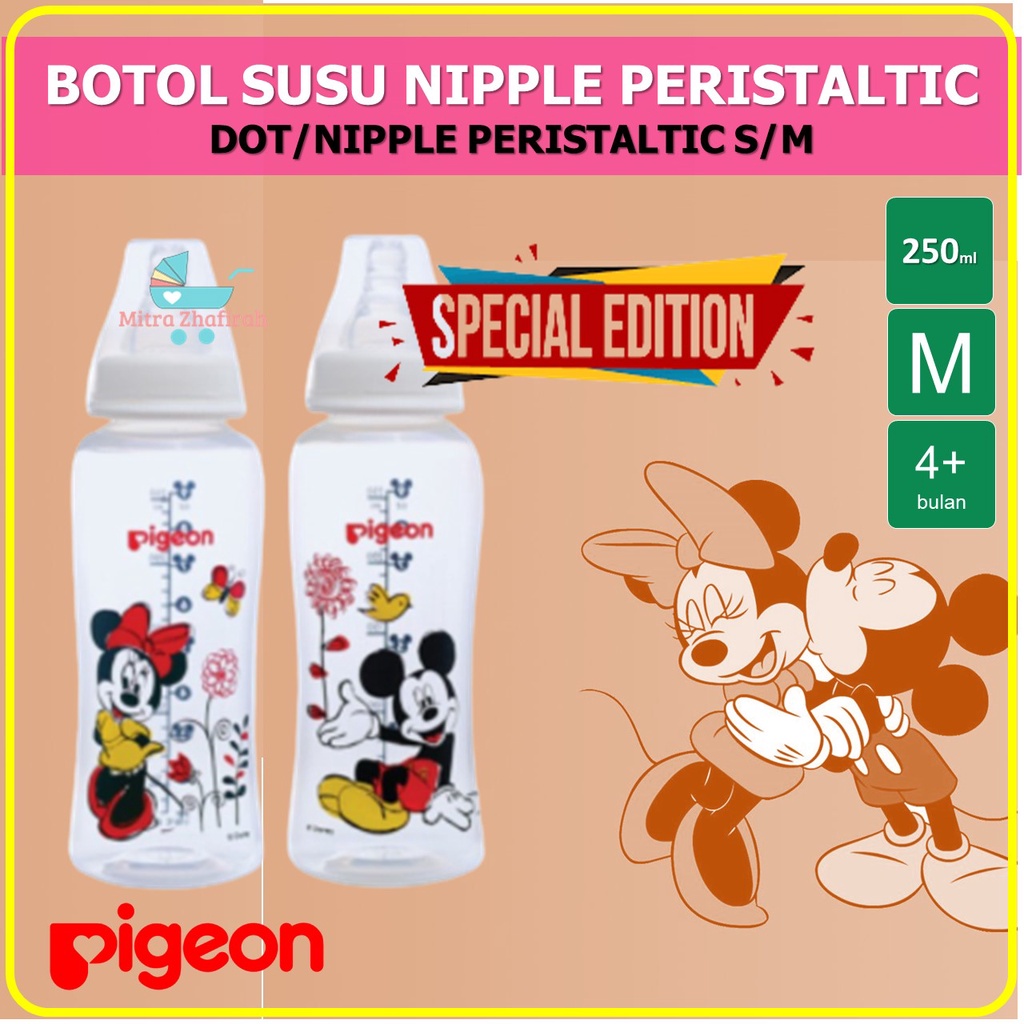 Botol SUSU PIGEON STREAMLINE POLOS dan Edisi MICKEY MINNIE 150ml dan 250ml - Botol PIGEON STREAMLINE POLOS MICKEY MINNIE 150ml 250ml-1