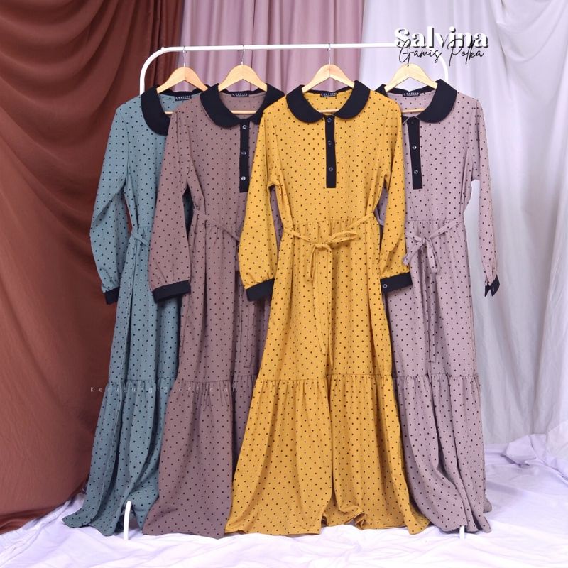 Gamis polkadot salvina