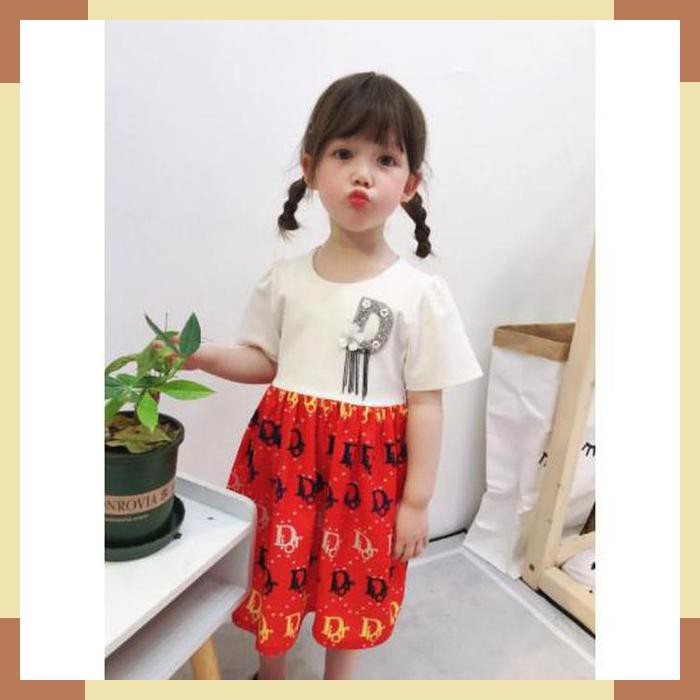 Dress Anak Perempuan Elegant Diory Girly Red Skirt Import ZHDGP066