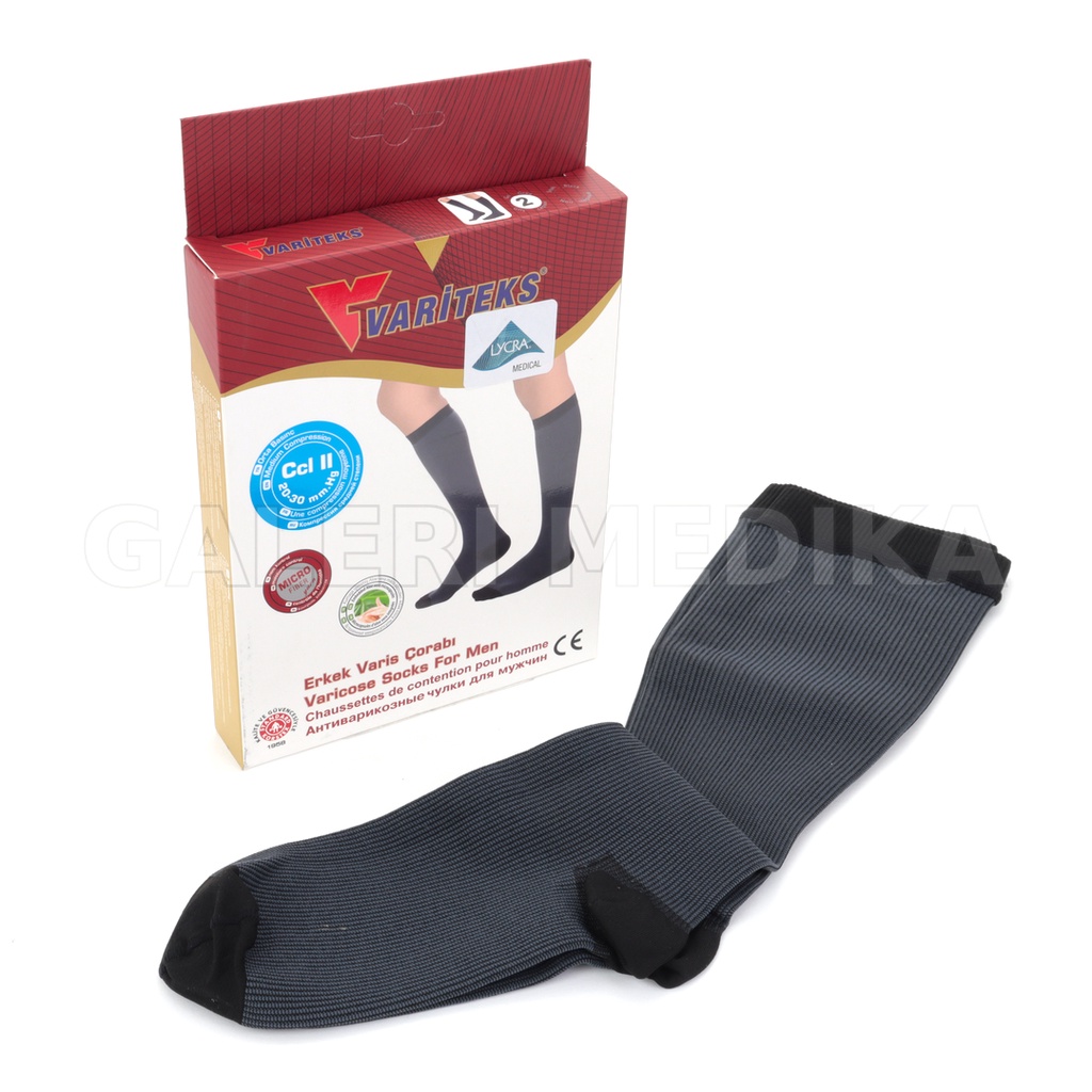 Stocking Varises Pria / Stoking Varises Variteks 920 - Kaus Kaki Stoking Pria / Kaos Kaki Varises Kompresi Menengah 20-30mmHg Kelas 2 / Medium Compression CCL 2