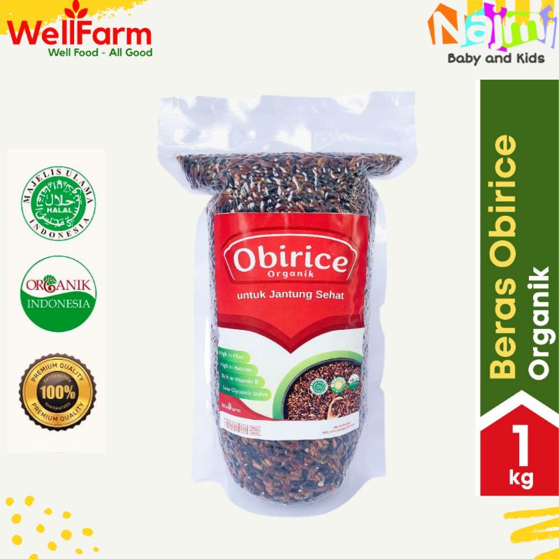 Wellfarm Beras Jantung Sehat Obirice Organik 1kg / Beras hitam 1 kg