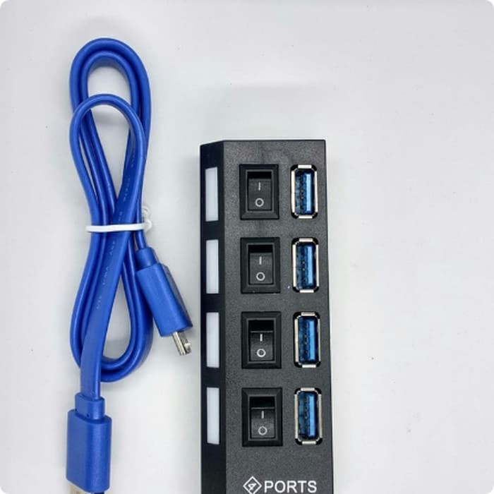 M-TECH 4P-U3 USB 3.0 HUB 4 Port 4 Switch Sakral ON-OFF Super Speed