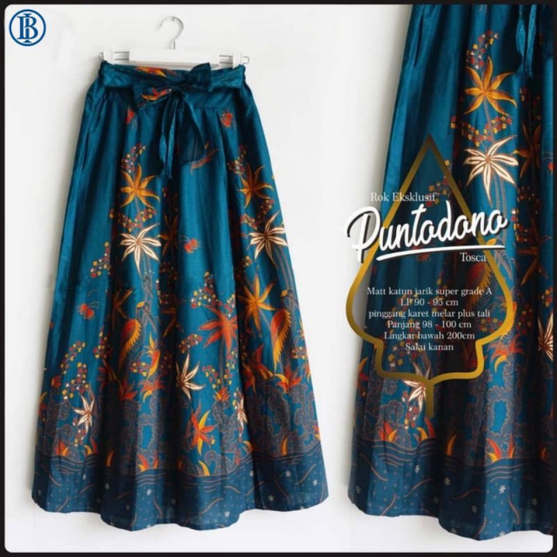 Rok Batik Pinggang Karet Dan Tali - Bawahan Batik