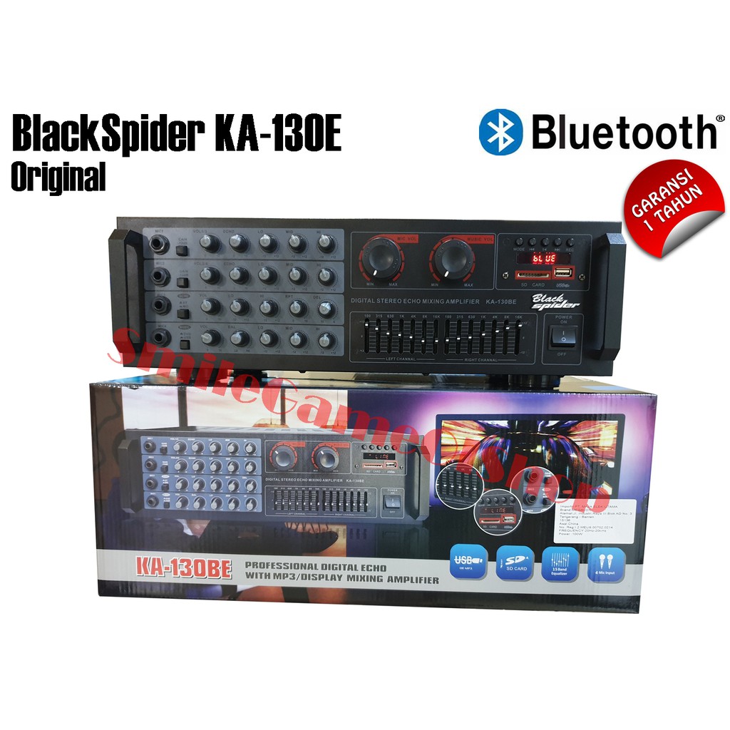 Amplifier BlackSpider KA-130BE- Bluetooth equalizer,mp3,usb