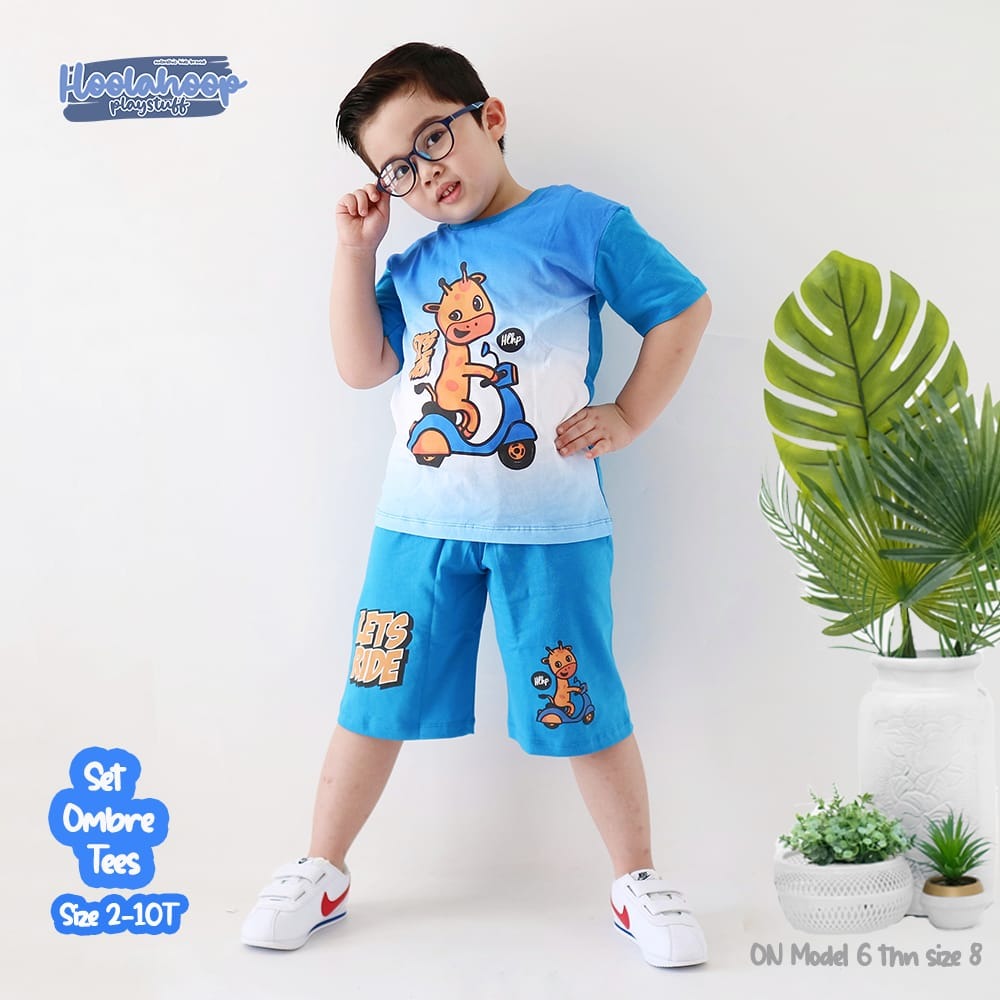 SETELAN ANAK UNISEX OMBRE TEES USIA 2-10 TAHUN