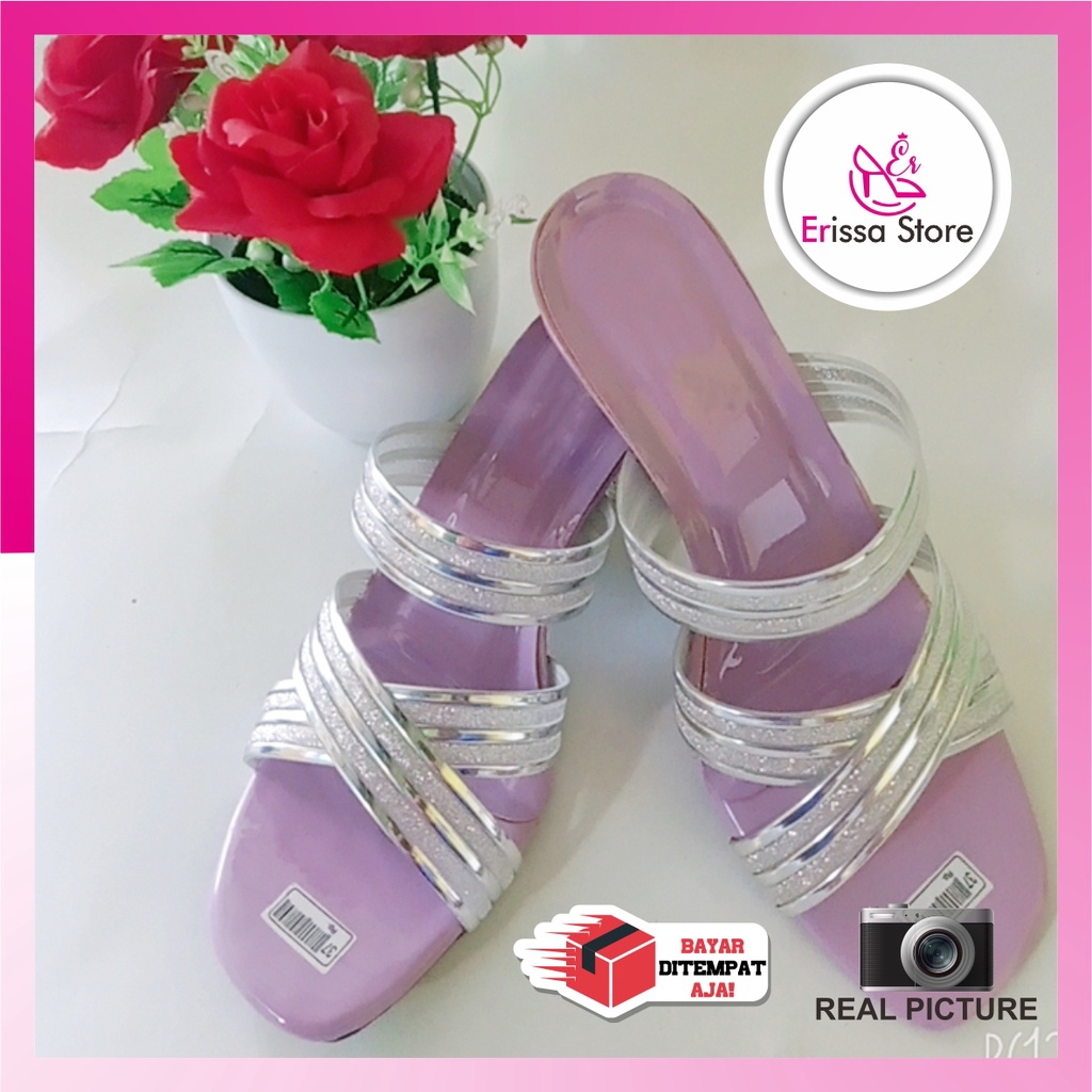 Sandal Wanita Hak Kaca 5cm