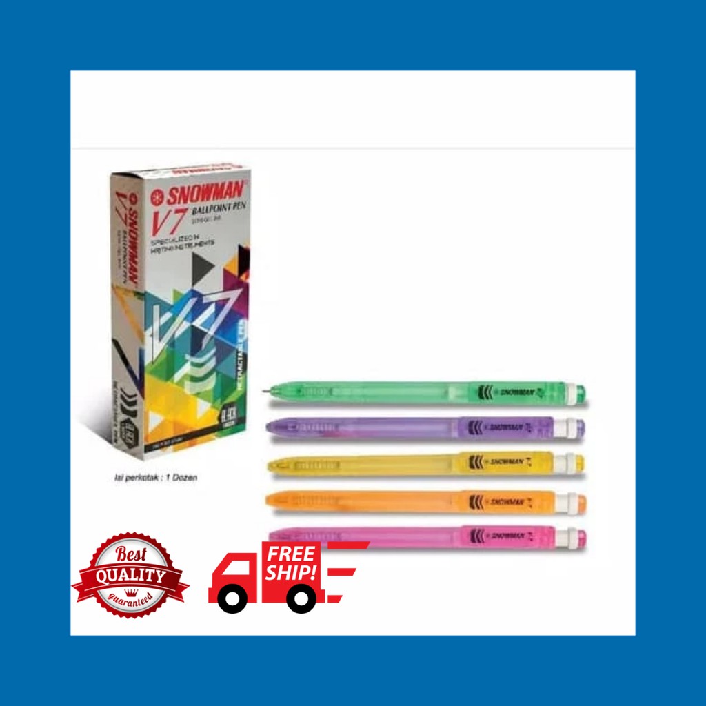 

PENA SNOWMAN V7 SEMI GEL / 0,7 MM (12)