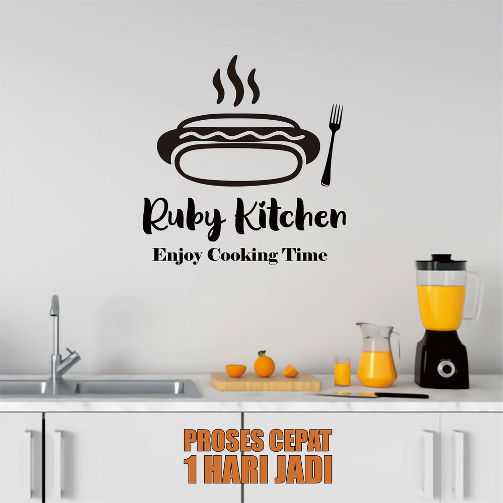 Stiker Sticker Dinding Kitchen/Dapur Custom Cutting Stiker Vinyl Kaca Tembok Keramik 11