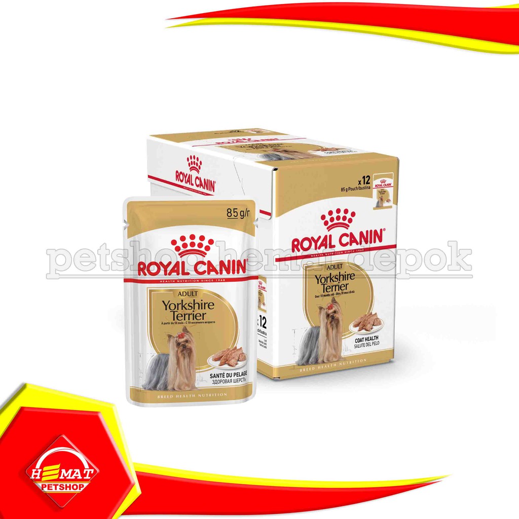 Royal Canin Yorkshire adult 85gr makanan basah anjing pouch Dewasa 85 gr