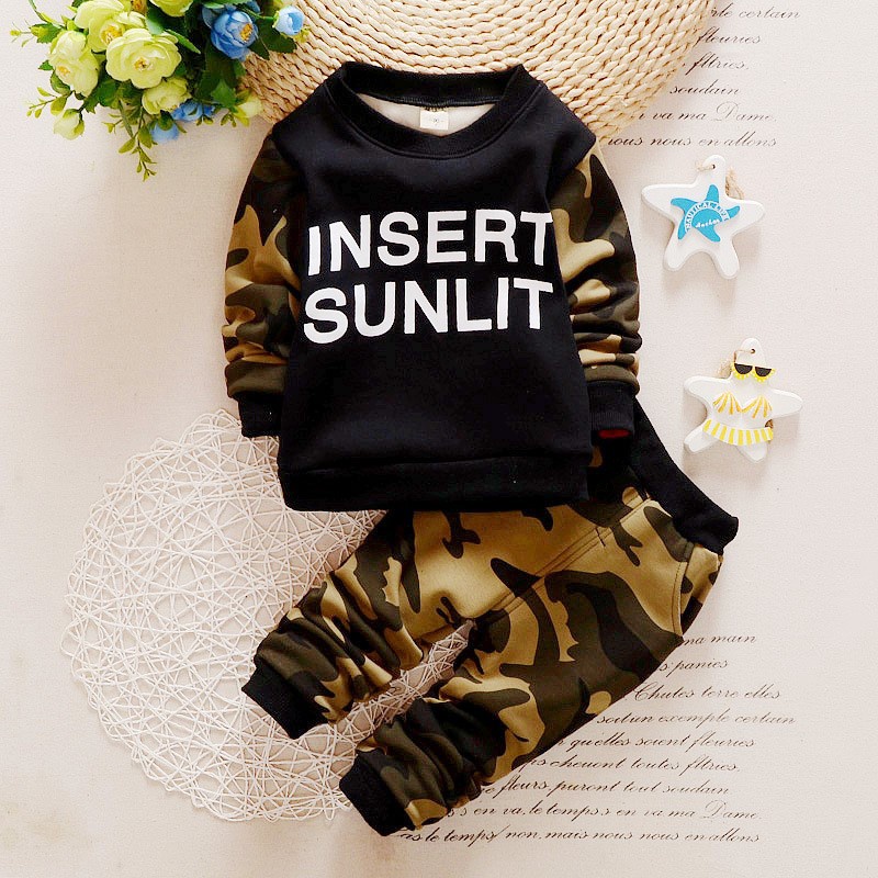 ByKiddos - Setelan Baju dan Celana Anak Laki Army Sweater / Kaos Anak Laki-Laki Motif Army 0-3 Tahun