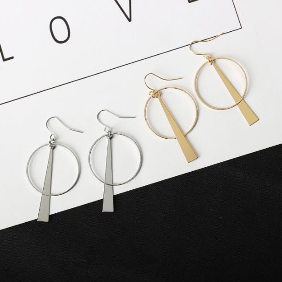 OILA anting fashion bulat geometric long fashion earrings (3E4) jan164