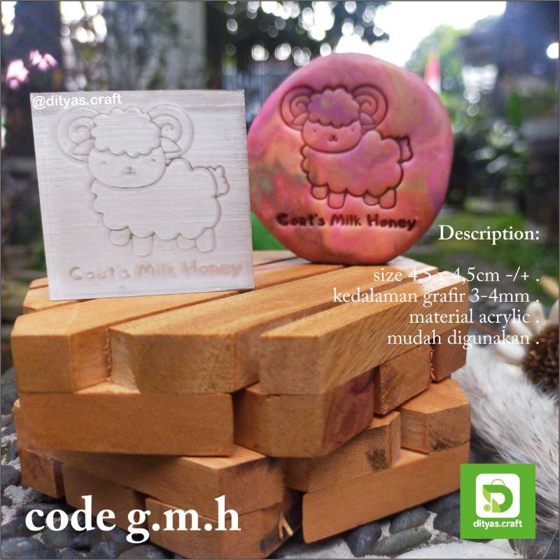 

soap stamp / stempel sabun / goat milk honey