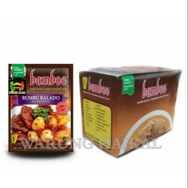 

1 BOX (24pcs) BUMBU BALADO BAMBOE - BALADO BUMBU INSTAN - BELI 1 BOX LEBIH MURAH DARIPADA ECERAN