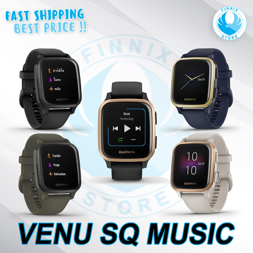 Garmin Venu SQ Music Smartwatch Garmin Square - Garansi Resmi TAM