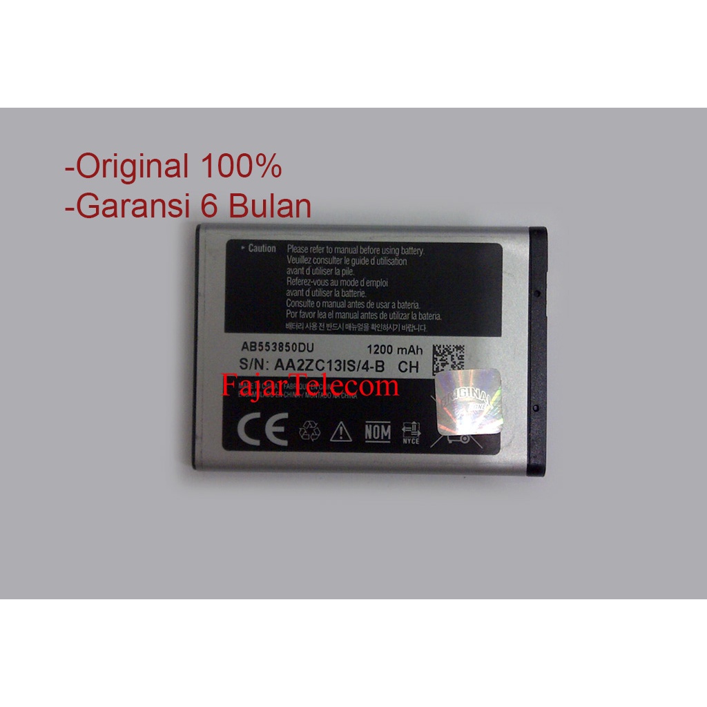 Baterai Samsung B5702 AB553850DC D880 Duos W599 W619 W629 AB553850DU Original