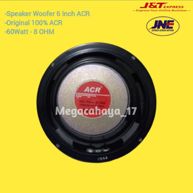 Speaker Acr 6 Inch Woofer 60 Watt 8 Ohm / Speker 6 In Acr Sound Audio Miniatur / Speaker Pasif 6 Inc
