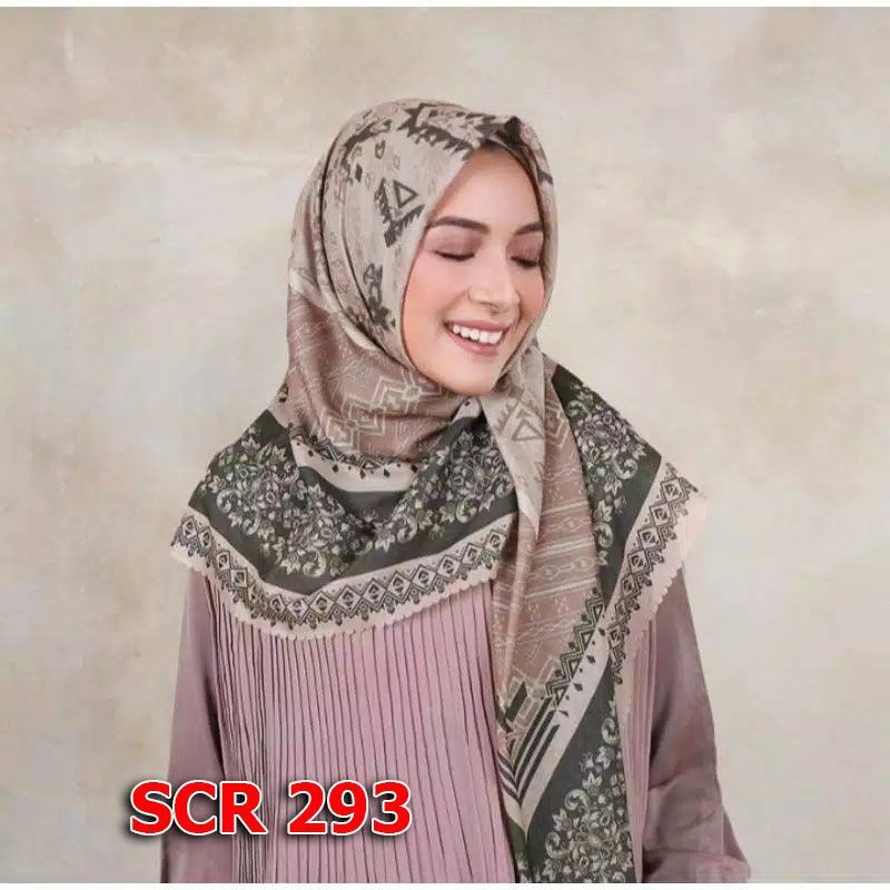 Scarf Hijab Segi Empat Jilbab Square Motif Terbaru Bahan Voal Part 1