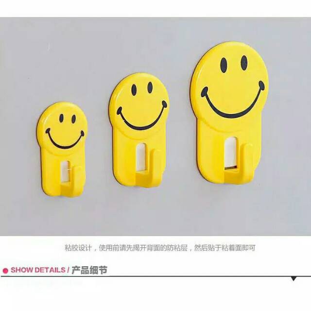 hook smile gantungan dinding 3in1