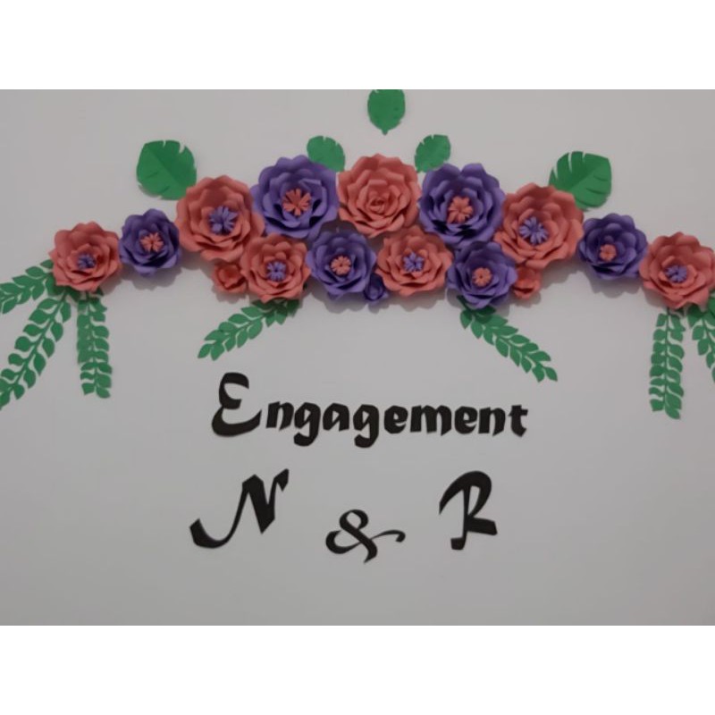 Paper Flower set Engagement/Dekorasi/Custom