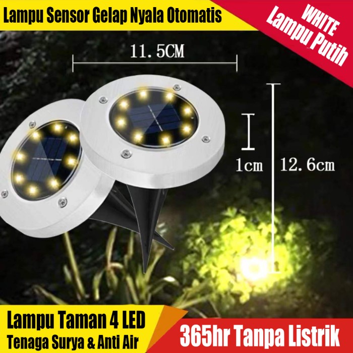 Lampu jalan LED taman Solar tenaga surya waterproof 4 led outdoor