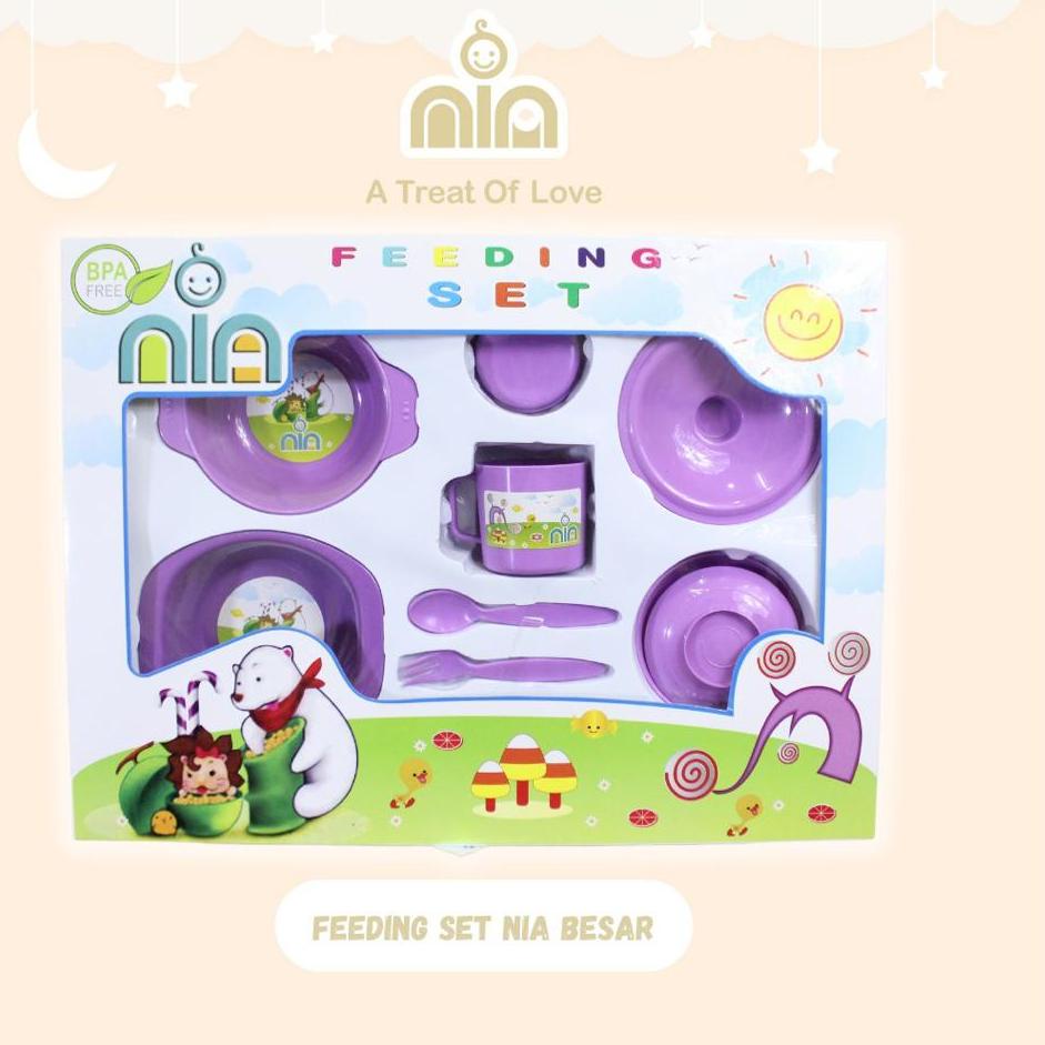 Pasti Populer NIA-FEEDING SET UKURAN BESAR PERALATAN MAKAN BAYI MURAH