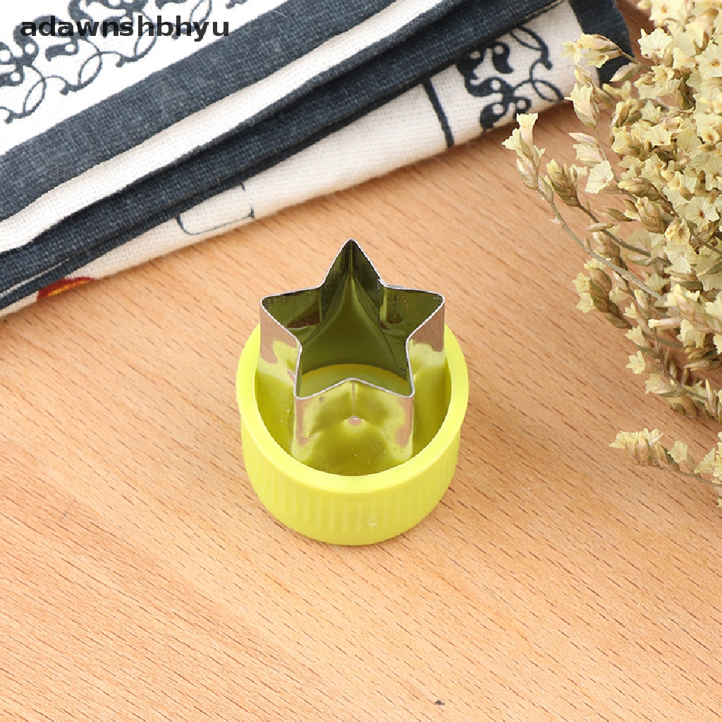 Adawnshbhyu 8Pcs Stainless Steel Bentuk Bunga Buah Sayur Peelers Cookies Cutter Cetakan