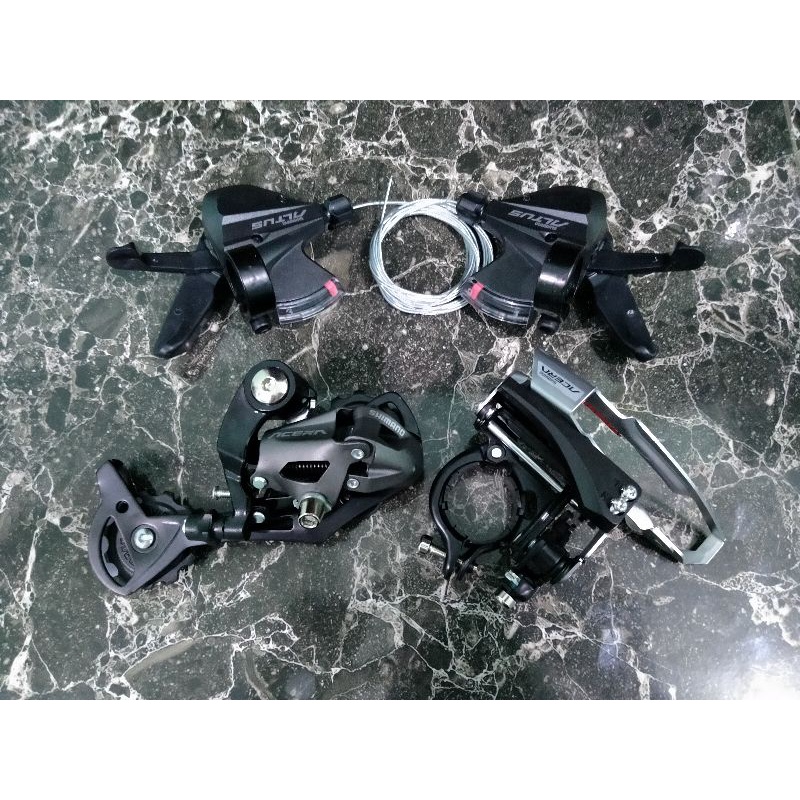 Grupset Groupset Shimano Acera M390 Altus M370 3 x 9 Speed Original MTB Minion Seli Minivelo RB Grve