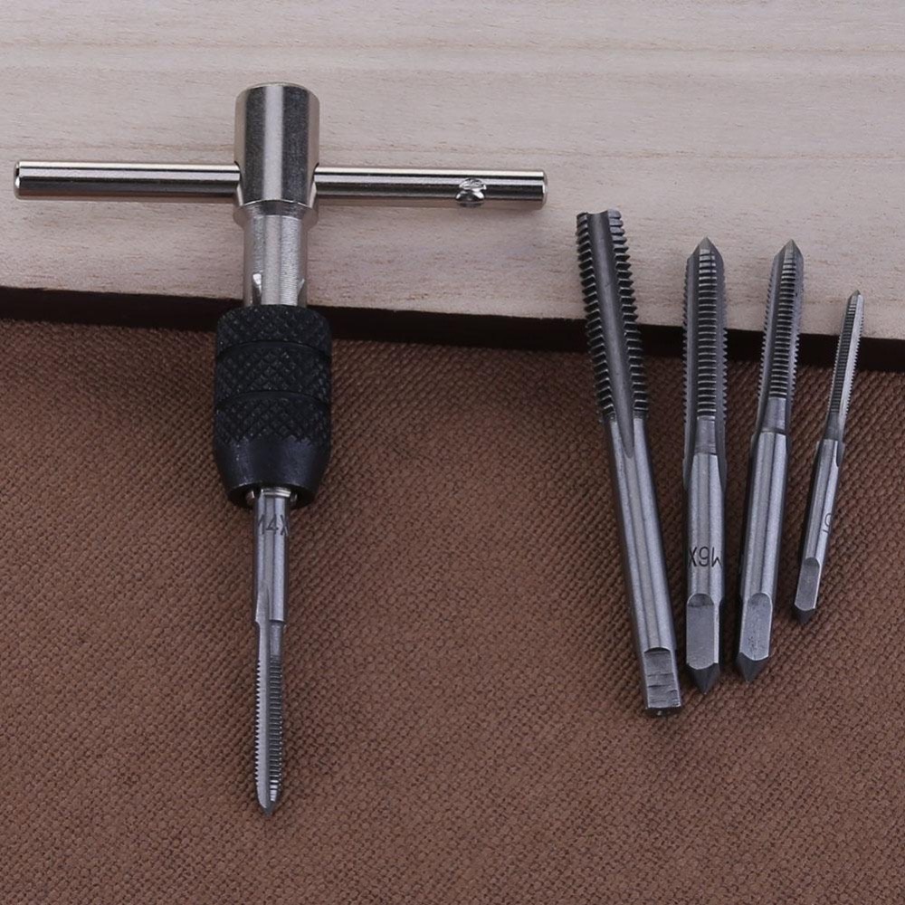 6pcs - Mata Bor Tap Die Set - Pembuat Ulir Sekrup dengan Tap Wrench OriginalMetric Tool / Metric Tap Set /Thread Tap/ Metric Die