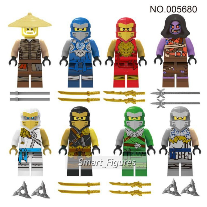 Set Mainan Action Figure Mini Ninjago Wu Nya Jay Kai Motor Cole Lloyd Zane Yang Untuk Koleksi