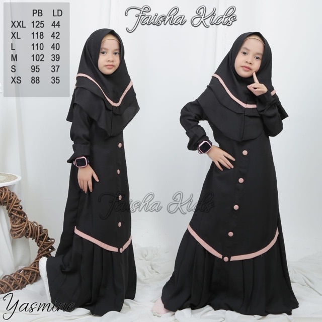 Set Gamis Yasmine Kids ORI Faisha Kids