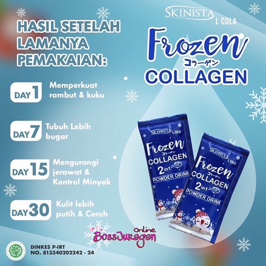 (BOSS) SKINISTA FROZEN COLLAGEN 2 IN 1 Powder Drink, Serbuk