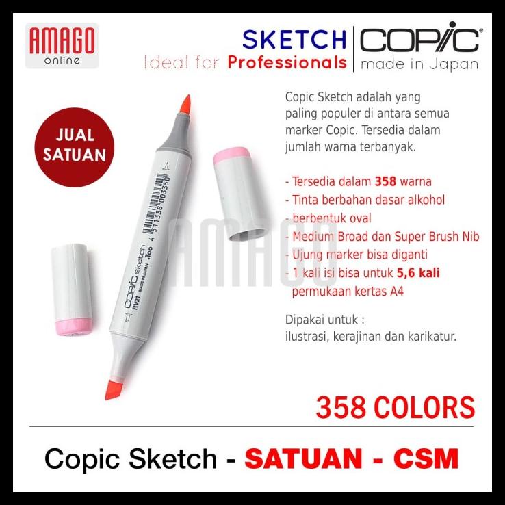 

TERBARUU!! COPIC SKETCH MARKER - CSM - SATUAN TERBARU