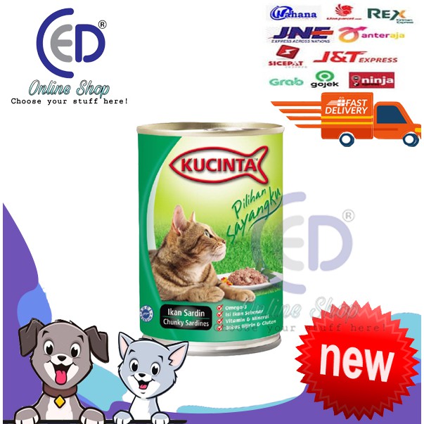 MAKANAN KUCING KUCINTA CHUNKY SARDINES 400GR