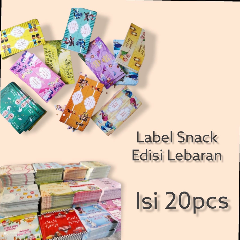 

20pcs Label Snack Tag Lebaran Idul Fitri TERMURAH