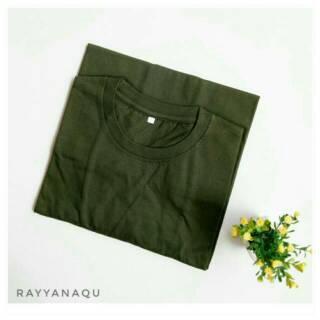  KAOS  LENGAN PENDEK POLOS  HIJAU  ARMY  combed 20s Shopee 