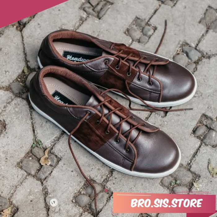 WIN BROWN Sneakers Bandung Sepatu Cowok Sneakers Pria Sepatu Murah Sepatu Shoes