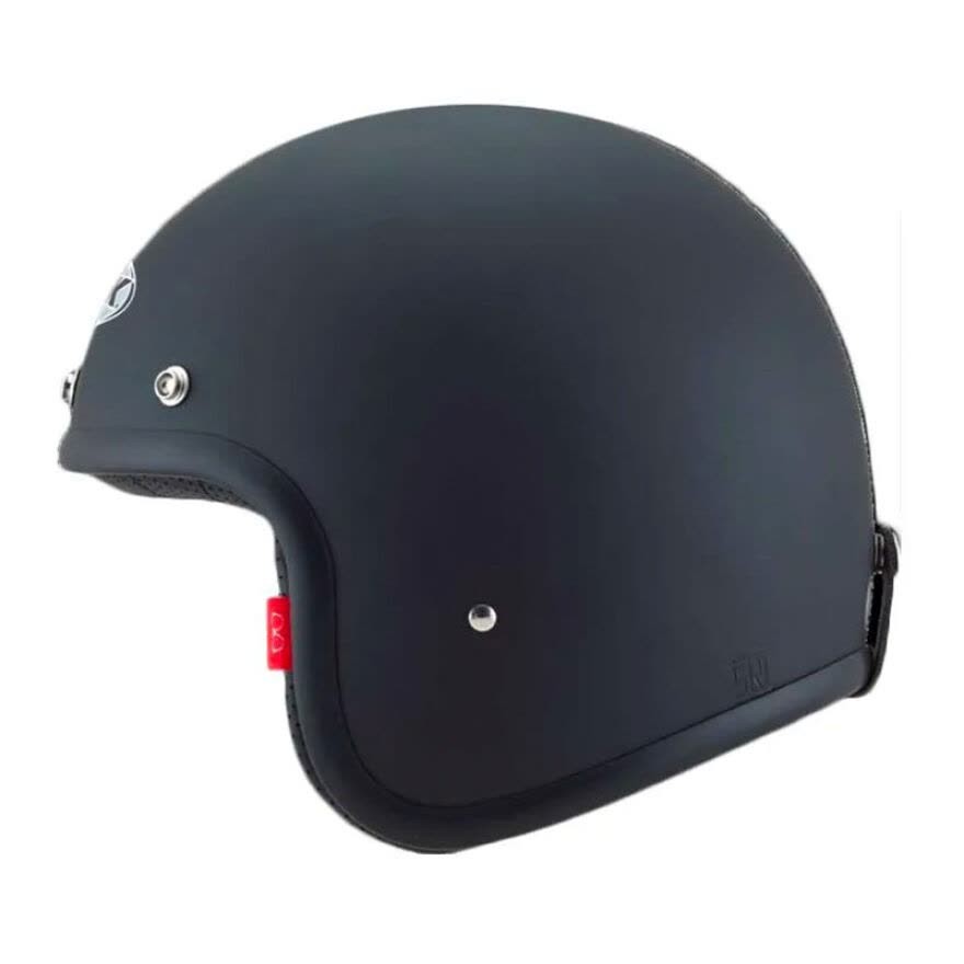 INK A70 Solid Helm Retro Half Face - Matt Black