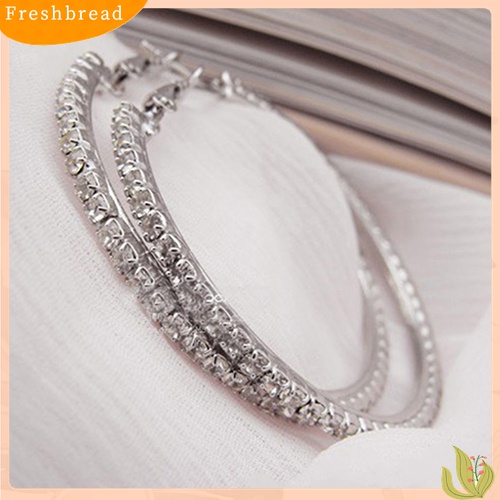 【Fresh】Women's Luxury Party Crystal Rhinestone Earring  Hoop Ear Ring Jewelry Charms