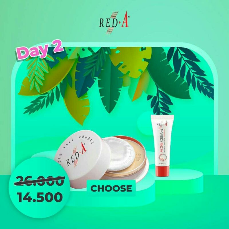 Paket Loose Powder Acne Cream Red-A