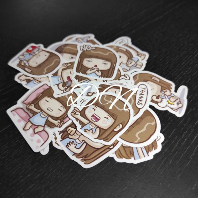 

Stiker kertas karakter line misa dialy life 23 pcs sticker accesoris