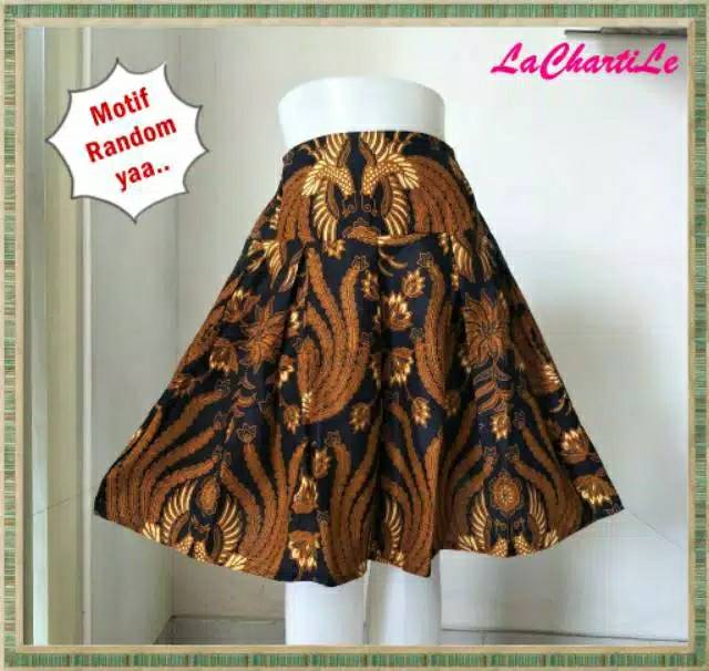 Rok Batik Pendek Motif Random/Grosir Rok Kerja Murah/Rok Mini Batik/Rok Casual/Rok Vintage