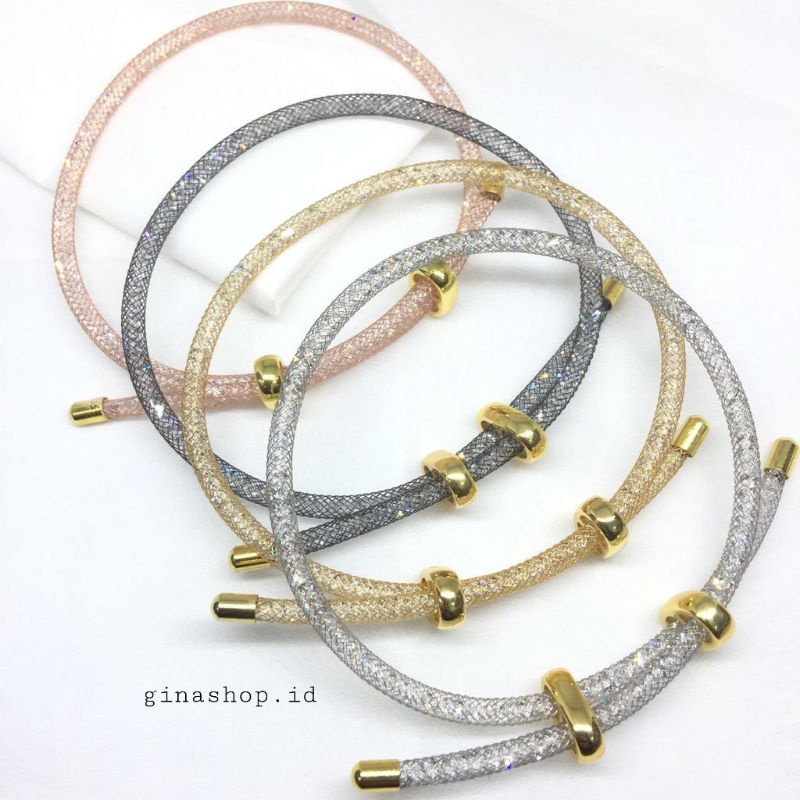 Gelang Glitter Gelang Tali Kawat Kristal Glitter